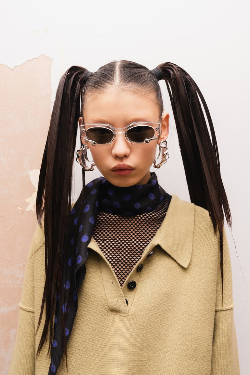Alexander Wang December 2018 Runway Show Backstage Model Sunglasses Pig Tails