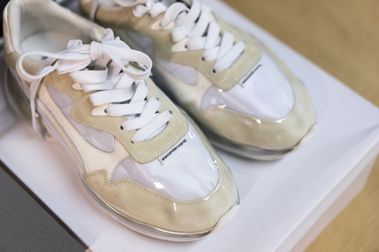 Alexander Wang December 2018 Runway Show Backstage Model White Sneakers