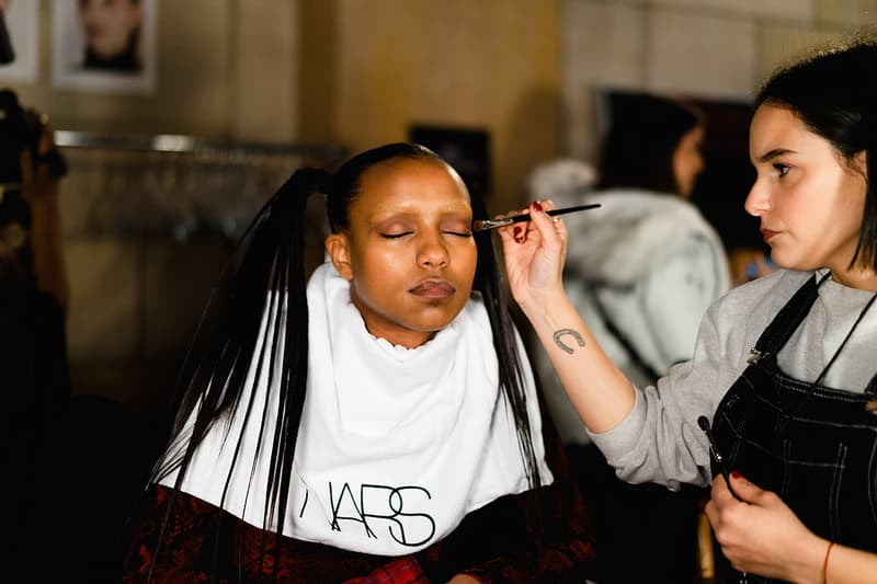 Alexander Wang December 2018 Runway Show Backstage Model Makeup Hair