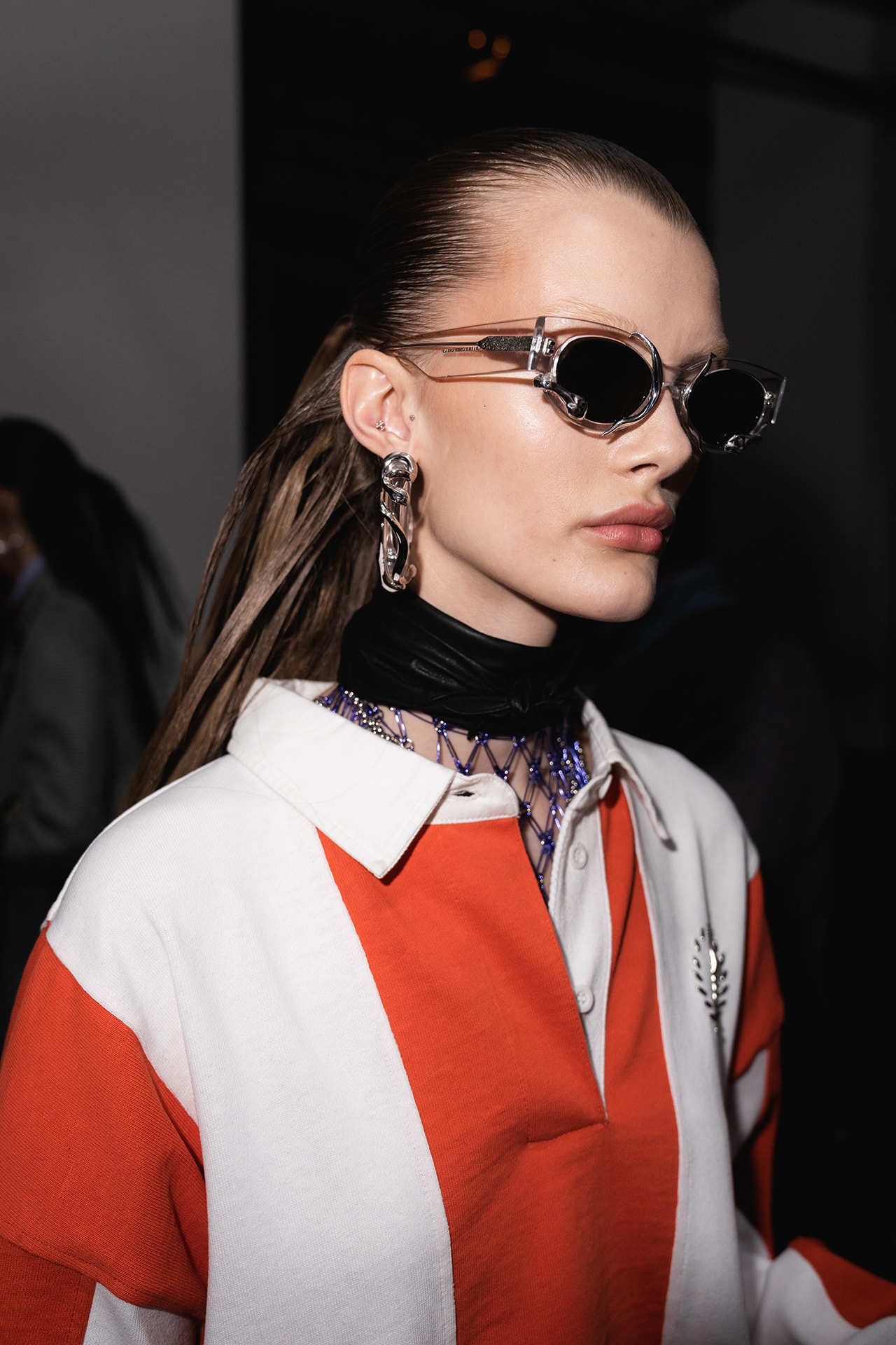 Alexander Wang December 2018 Runway Show Backstage Model Sunglasses