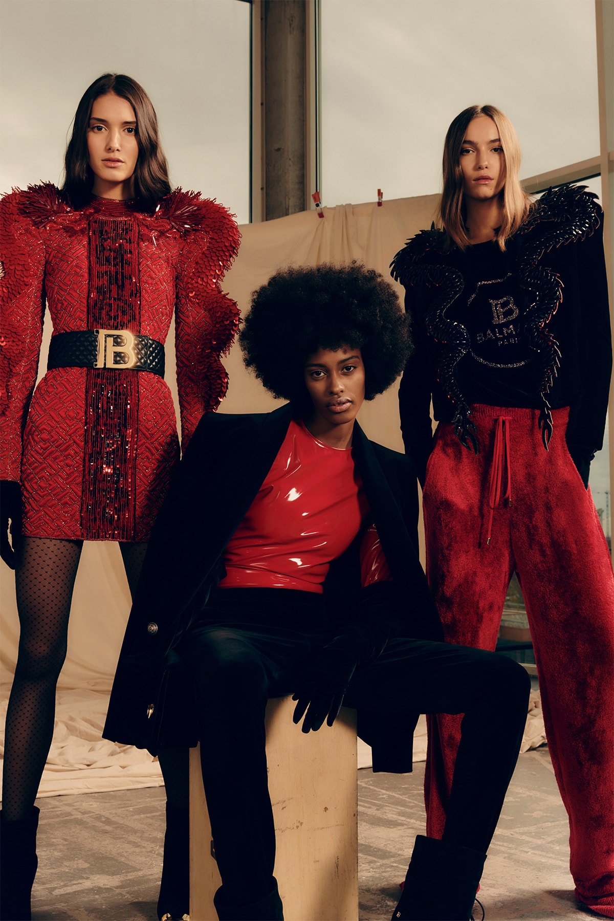 balmain new logo pre-fall 2019 collection olivier rousteing