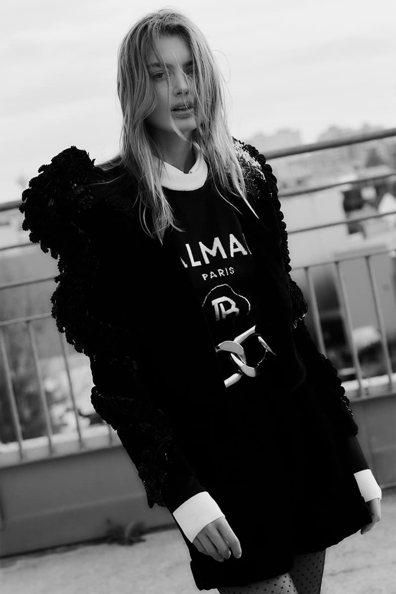 balmain new logo pre-fall 2019 collection olivier rousteing