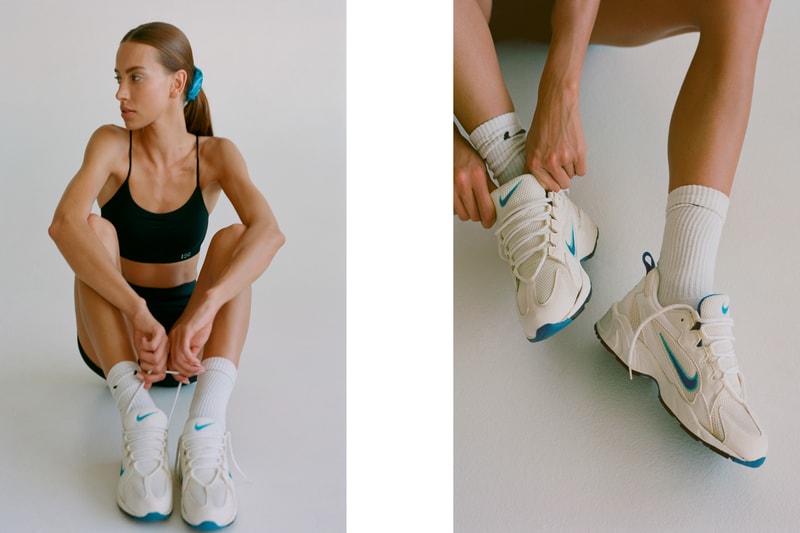 Bandier Campaign Emily Oberg Bra Shorts Black Nike Sneakers White