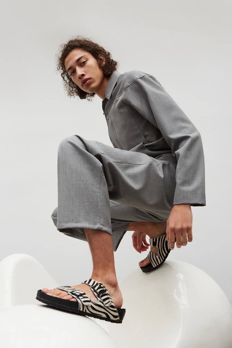 Birkenstock Opening Ceremony Arizona Boston Sandals Collaboration Zebra White Black Holiday 2018 Model Lookbook Editorial