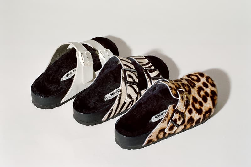 Birkenstock Opening Ceremony Arizona Boston Sandals Collaboration Leopard Print Zebra White Black Holiday 2018