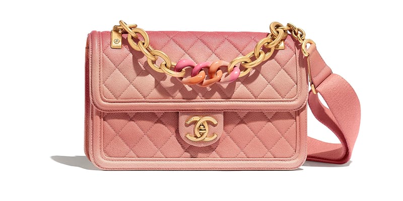 coral pink clutch bag