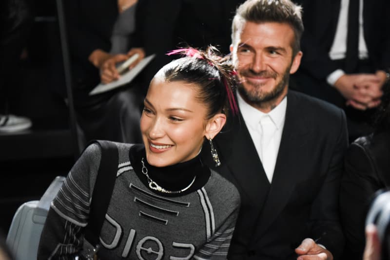 front row dior homme men's pre-fall 2019 yoon ahn matthew williams alyx bella hadid david beckham takashi murakami sorayama