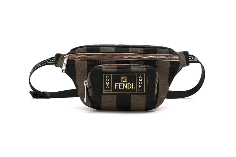 Fendi Mon Tresor Pequin Belt Bag Black Brown