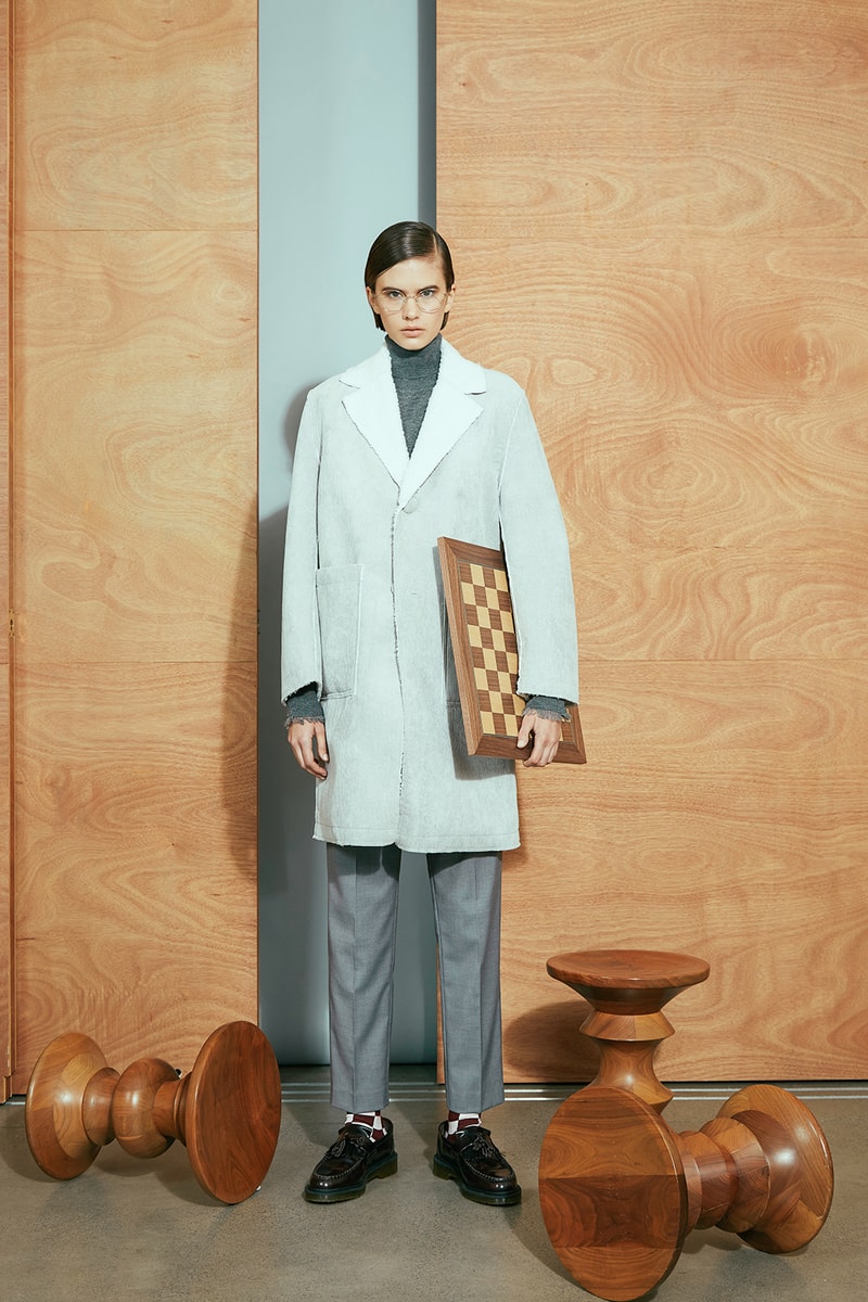 karen walker pre-fall 2019 lookbook suits tweed cardigan wool chess