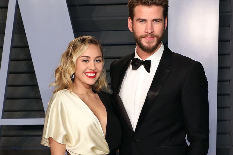 Miley Cyrus Liam Hemsworth Red Carpet Blonde Red Lips Lipstick 