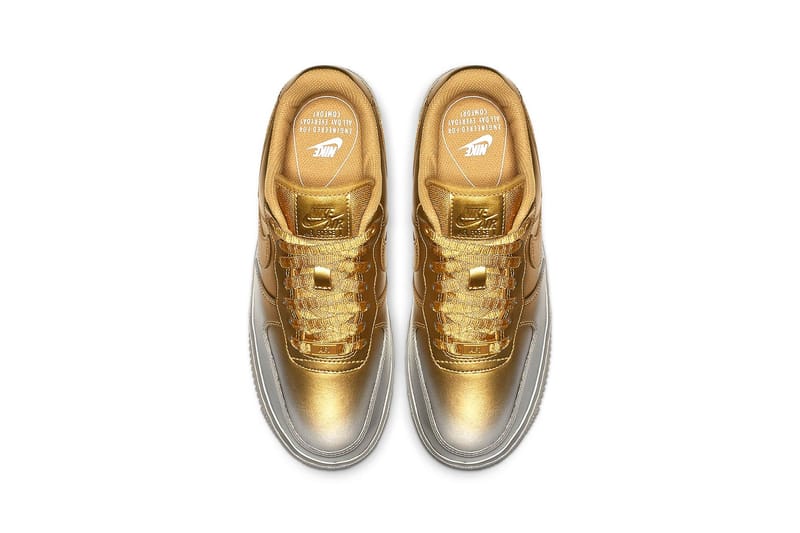 Air Force 1 in Gold and Silver Paint 