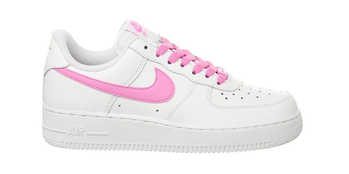 pink white air force ones