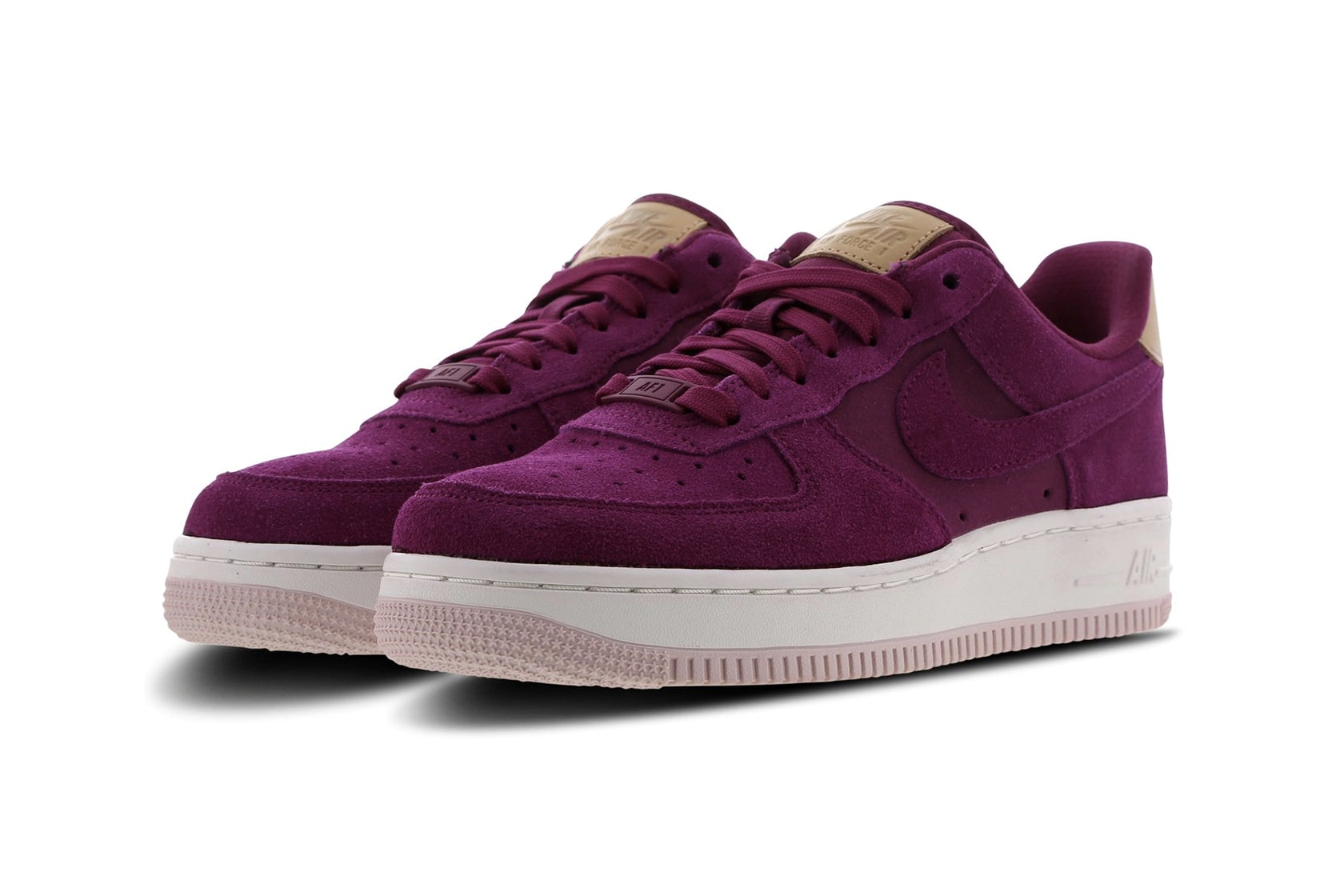 Nike Air Force 1 True Berry Pink Purple Suede Sneakers