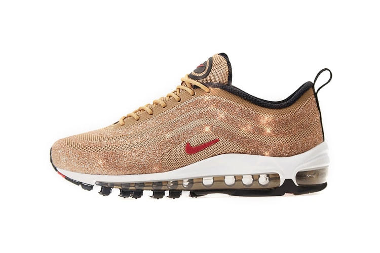 The Swarovski-Covered Nike Air Max 97 "Metallic Gold" Is Releasing Tomorrow