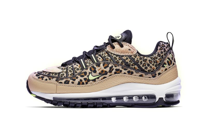 Min Alfombra de pies arco Nike Releases Air Max 98 Leopard Print Sneakers | Hypebae