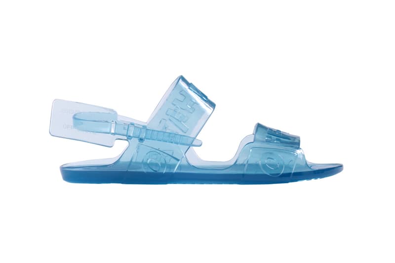 Off-White Zip Tie Jelly Sandal Blue