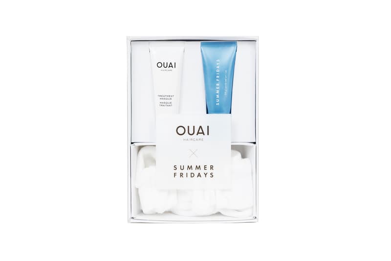 OUAI Treatment Masque Summer Fridays Jet Lag Mask Chillin Out Maxin Relaxin Cotton Headband Set