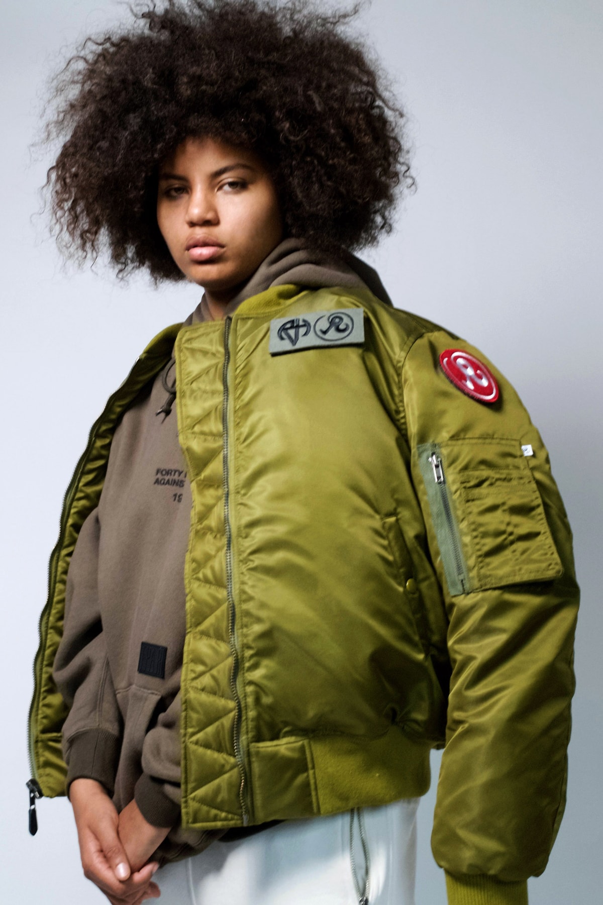 Richardson Holiday 2018 Collection Lookbook A-9 Reversible MA-1 Jacket Green