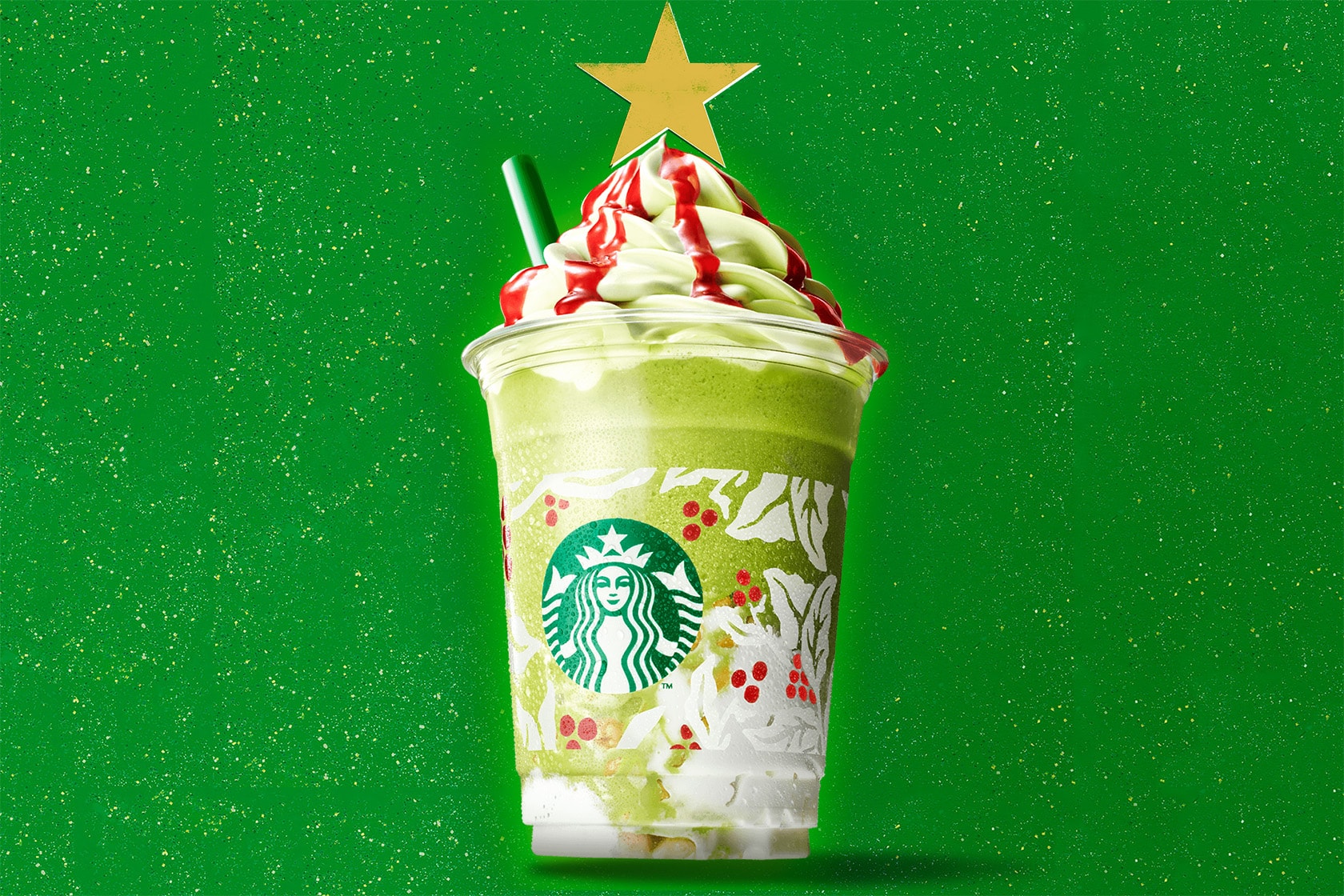 Starbucks Pistachio Christmas Tree Frappuccino Japan 2018