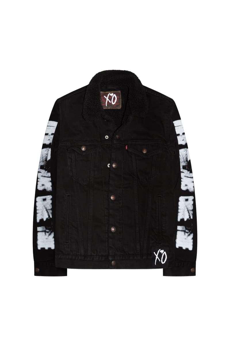 The Weeknd XO Tour Merch Release 004 Denim Sherpa Jacket Black