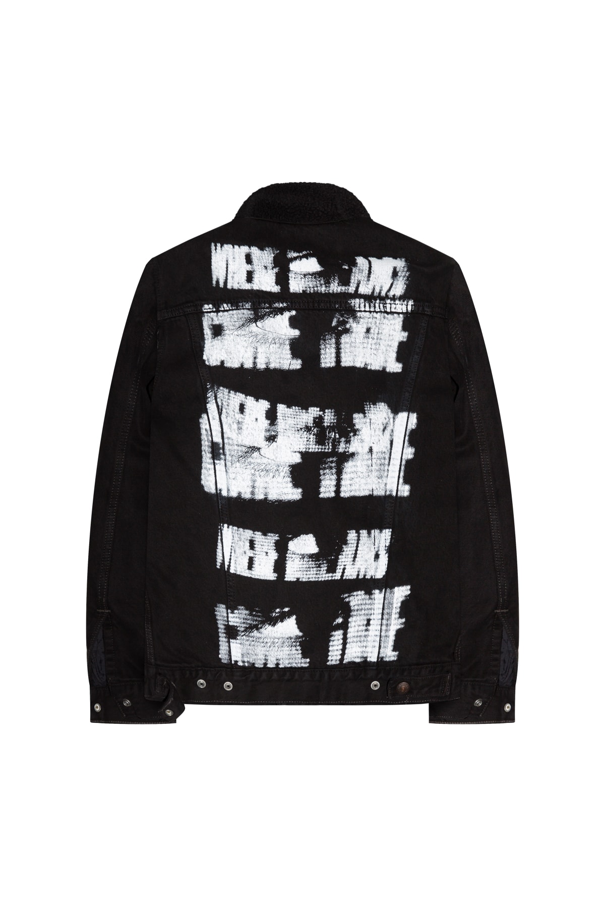 The Weeknd XO Tour Merch Release 004 Denim Sherpa Jacket Black