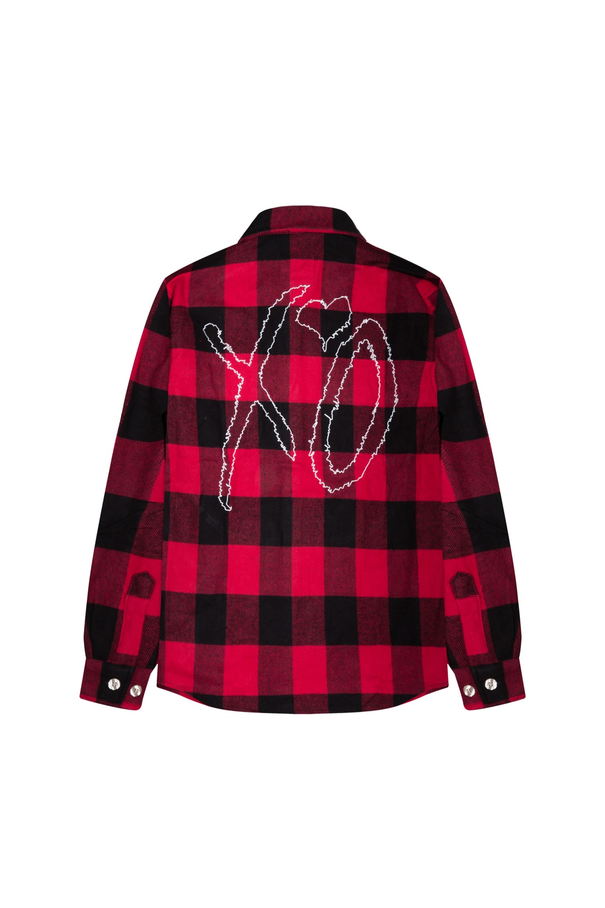The Weeknd XO Tour Merch Release 004 Classic Logo II Flannel Red Black