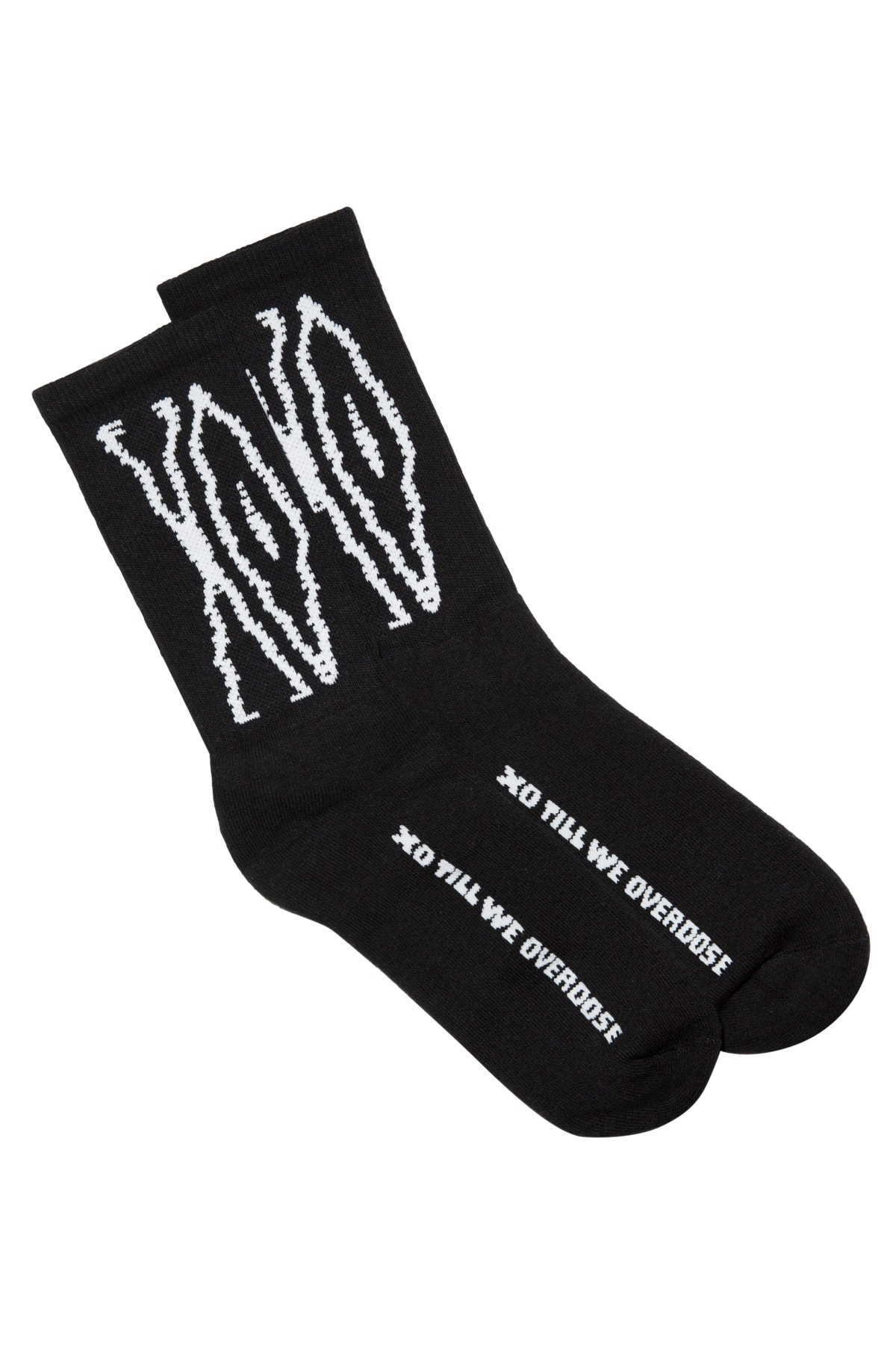 The Weeknd XO Tour Merch Release 004 Scanners Logo Socks Black