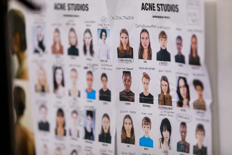 Acne Studios Fall Winter 2019 Show Backstage Paris Fashion Week Womenswear Johnny Johansson Coats Fur Bags Sunglasses Models
