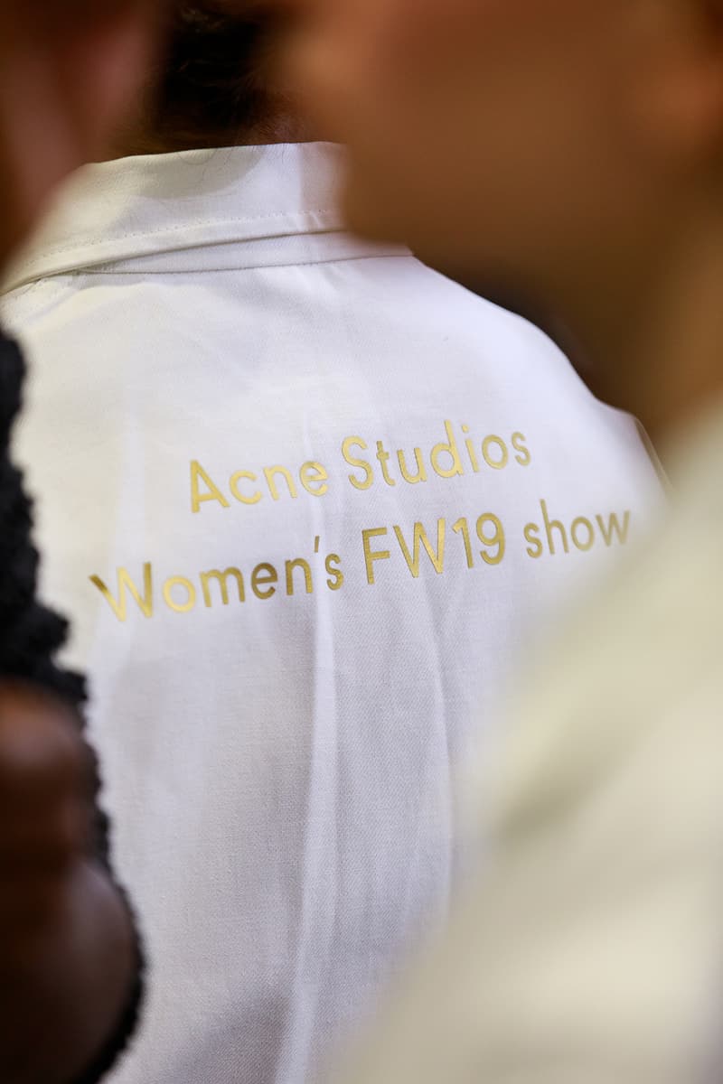 Acne Studios Fall Winter 2019 Show Backstage Paris Fashion Week Womenswear Johnny Johansson Coats Fur Bags Sunglasses Models