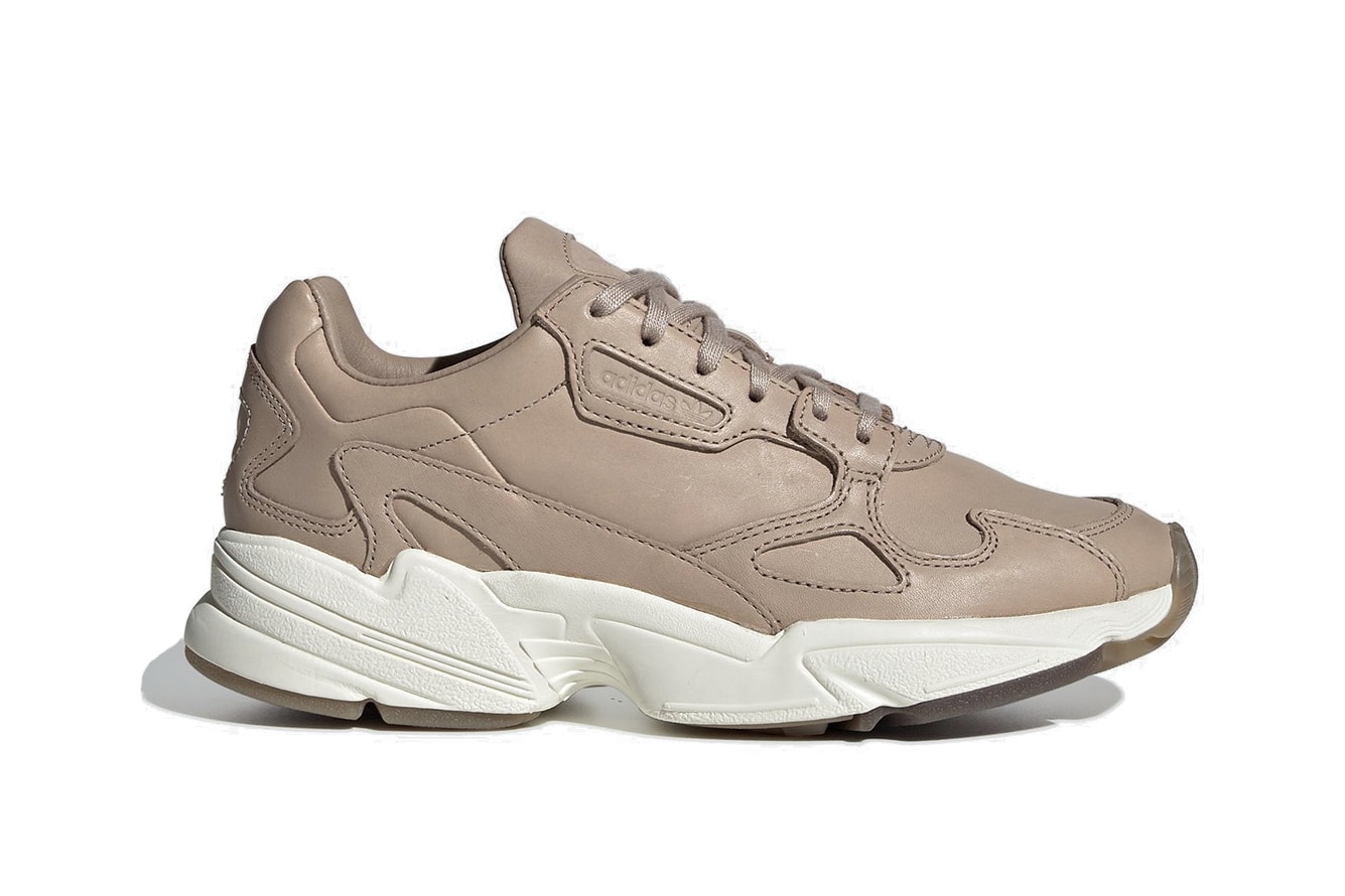 adidas Falcon in Leather "Ash Pearl" Pink White Sneaker Shoe Chunky 