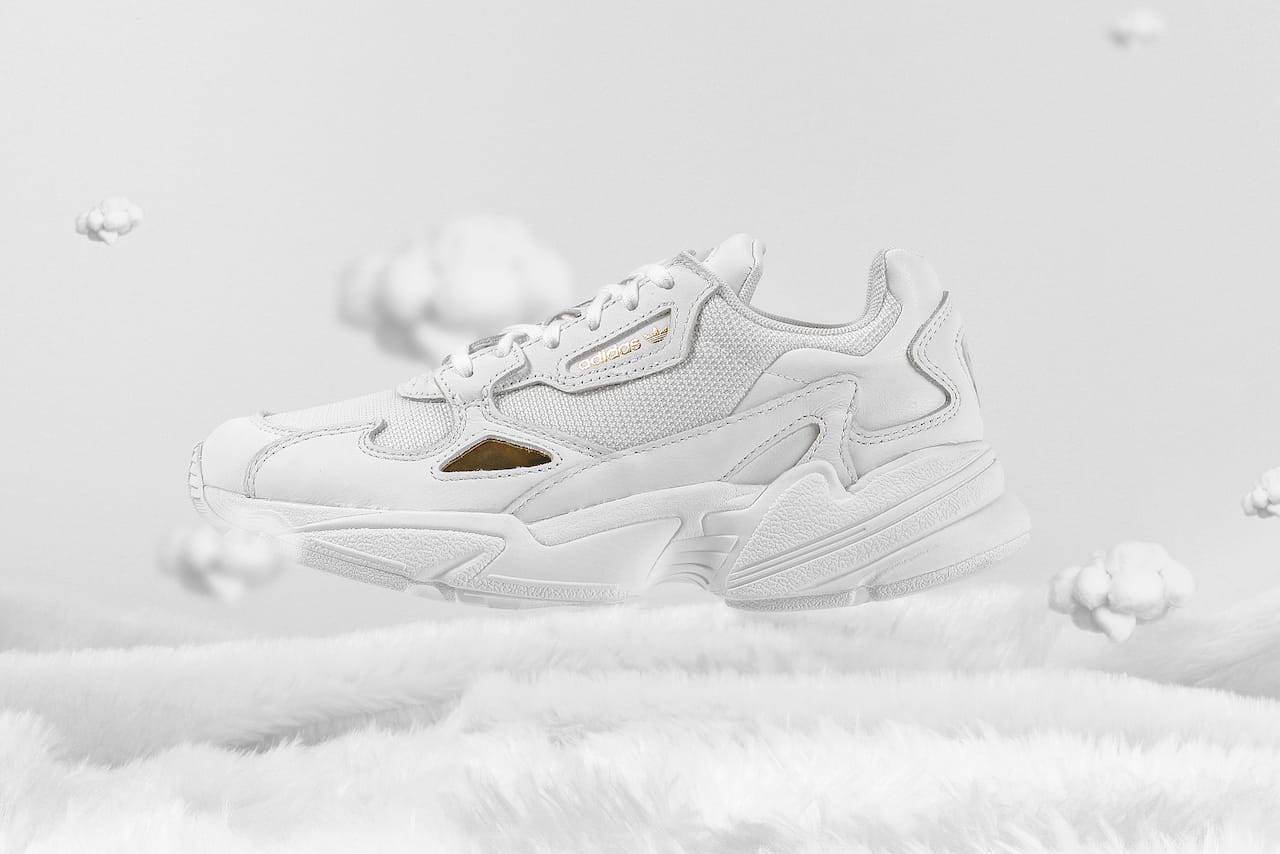 adidas falcon sneakers gold