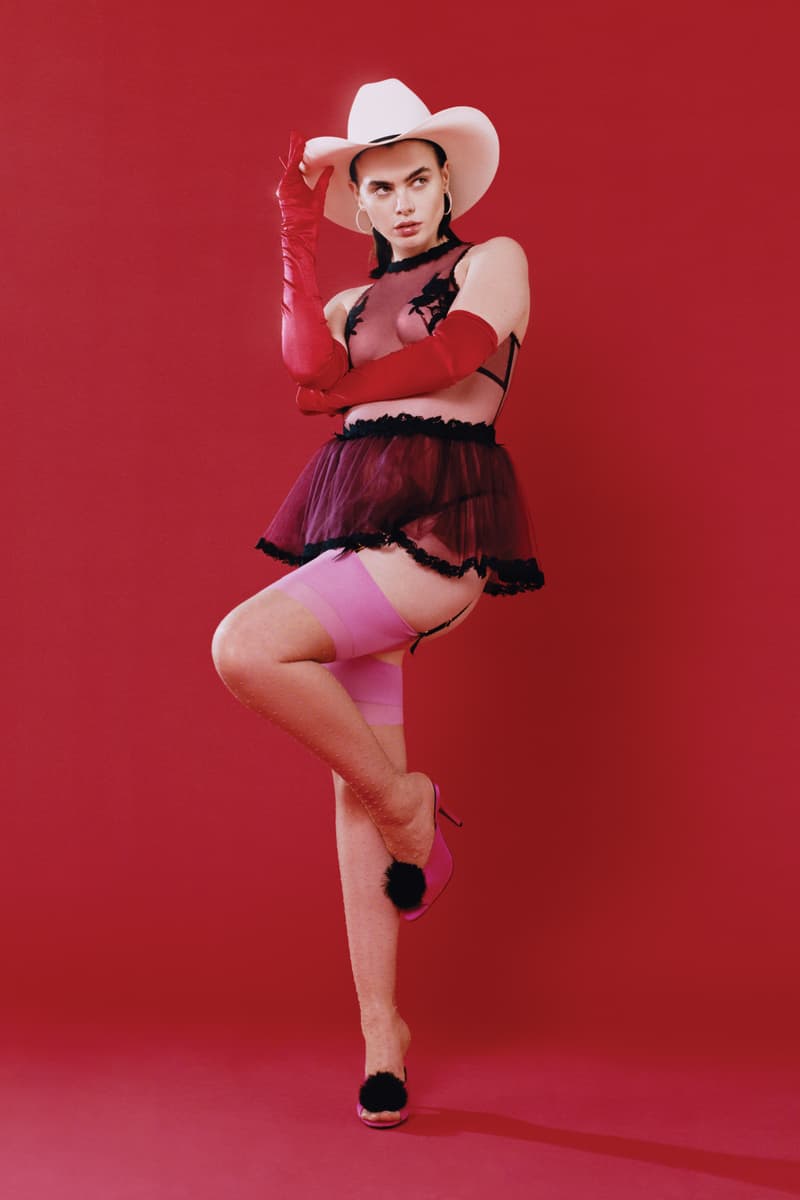 Agent Provocateur Valentine's Day 2019 Campaign Lianne Set Maroon Black