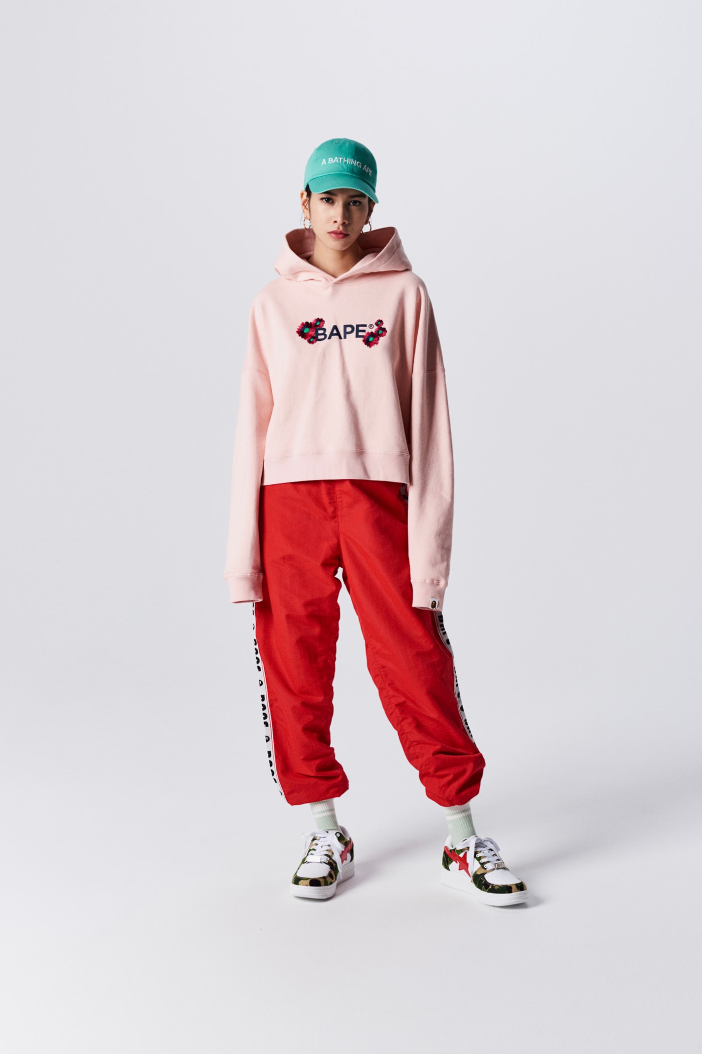 A Bathing Ape Spring Summer 2019 Collection Lookbook Hoodie Pink Pants Red