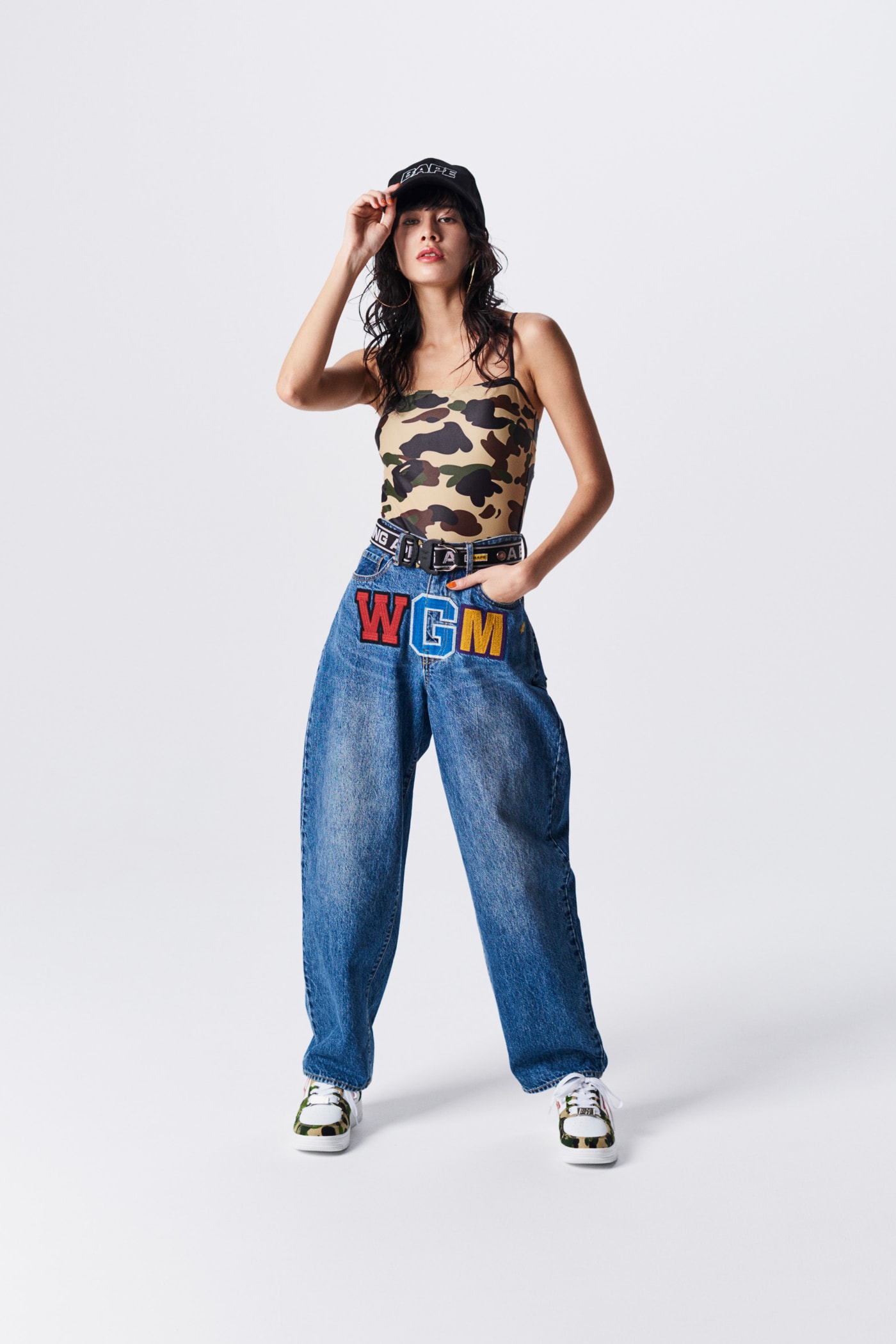 A Bathing Ape Spring Summer 2019 Collection Lookbook Camouflage Bodysuit Jeans Blue