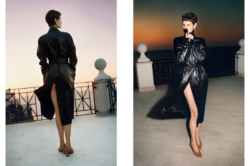 Bottega Veneta Spring 2019 SS19 Campaign Daniel Lee Tyrone Lebon Old Celine Designer leather calf black trench coat