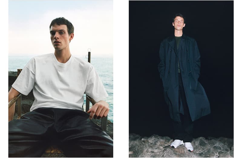 bottega brown Veneta Spring 2019 SS19 Campaign Daniel Lee Tyrone Lebon Old Celine Designer men leather pants navy blue coat white t-shirt