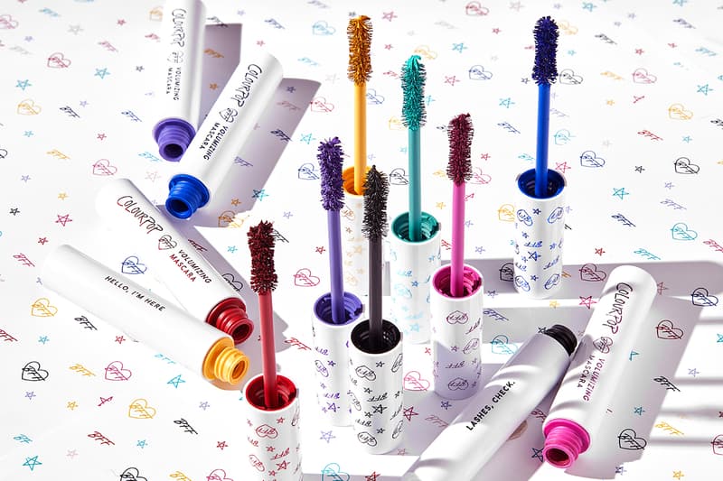 Colourpop bff mascara black makeup cosmetics beauty colors pink purple teal yellow blue