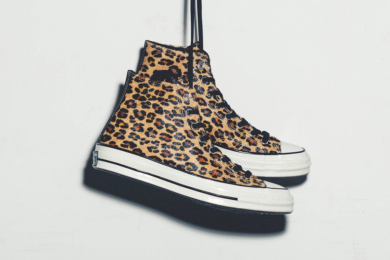 Converse Chuck Taylor All Star Leopard Print Fur High Top Sneakers