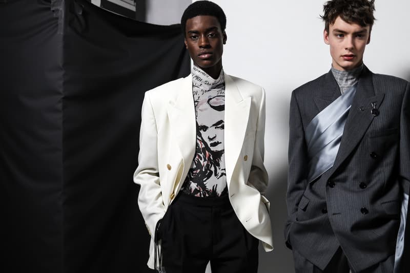 Backstage at Dior FW19 Paris Fashion Week Men's Kim Jones Matthew Williams Yoon Runway Suits Crowd Models Collection Behind the Scenes