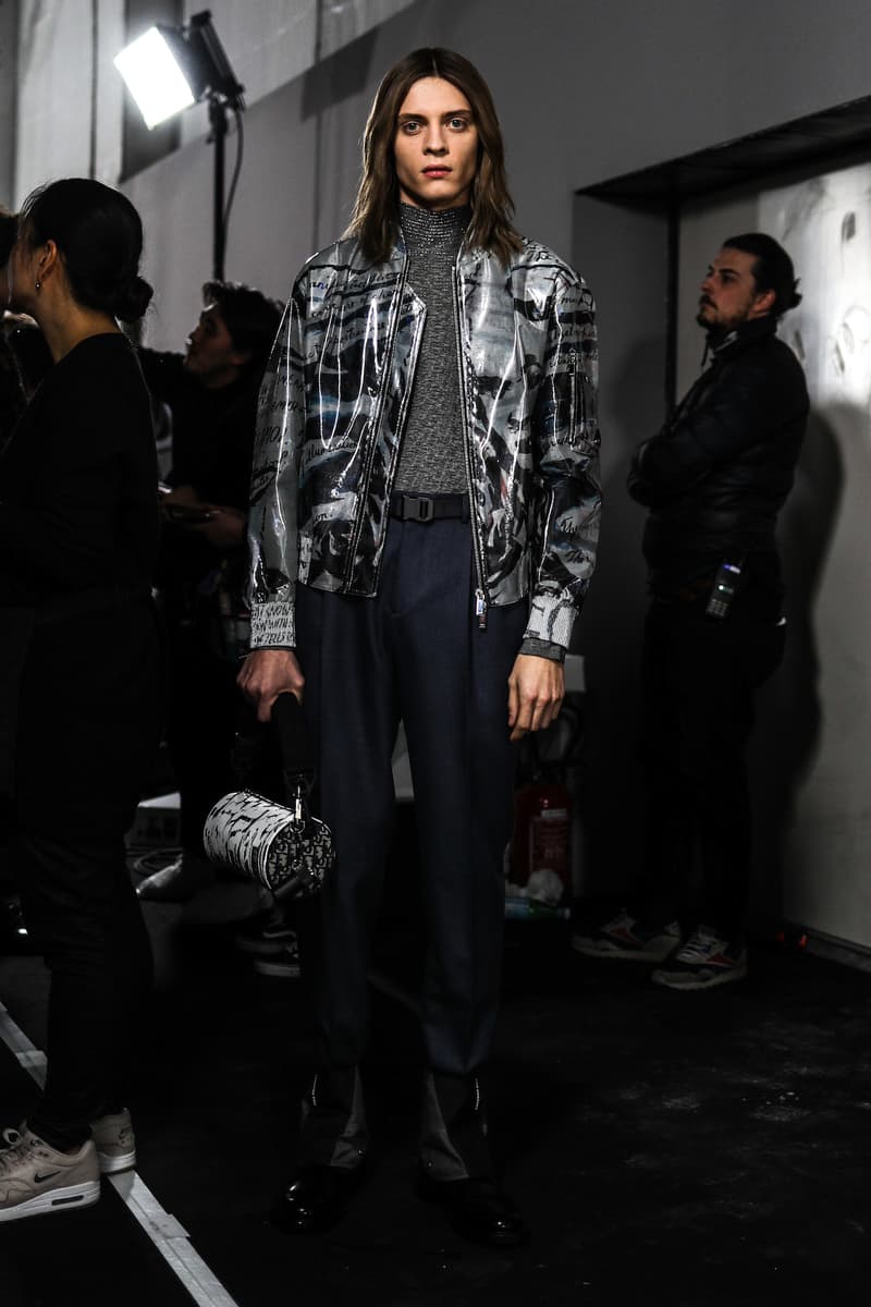 Backstage at Dior FW19 Paris Fashion Week Men's Kim Jones Matthew Williams Yoon Runway Suits Crowd Models Collection Behind the Scenes