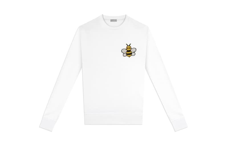 Kim Jones' KAWS x Dior Collection Available Now Shop Hoodies T-Shirt Print Embroidery Dior Bee