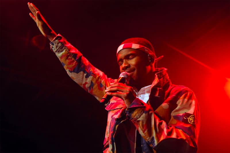 Frank Ocean Headband Singing Music Artist Stage Performance Performing Mic Microphone Red