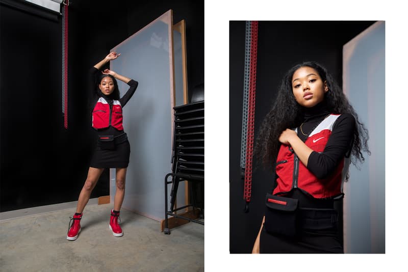 frankie collective sara gourlay nike rework pants reflective tape vancouver vintage