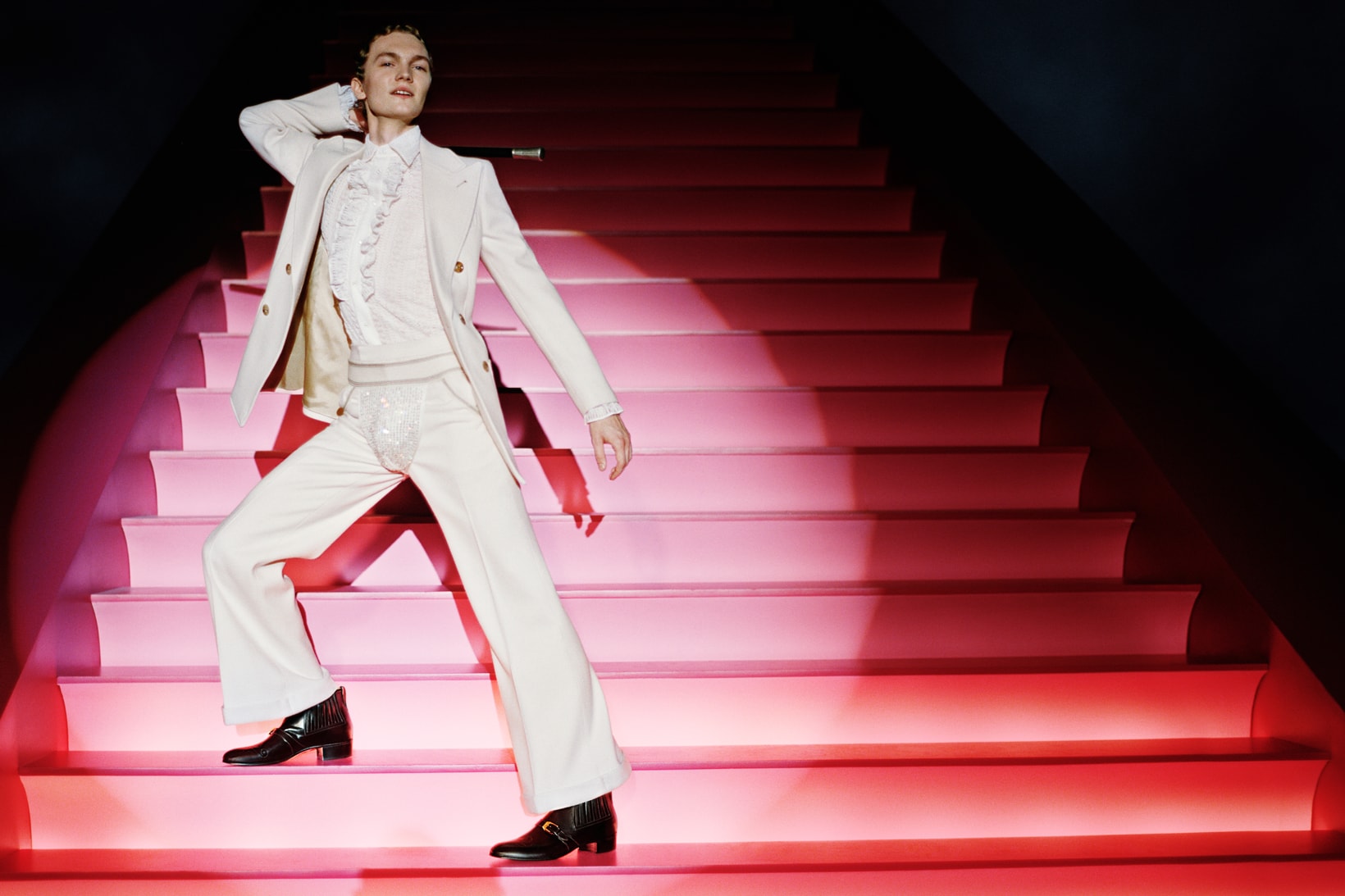 Gucci Spring Summer 2019 Campaign Suit White