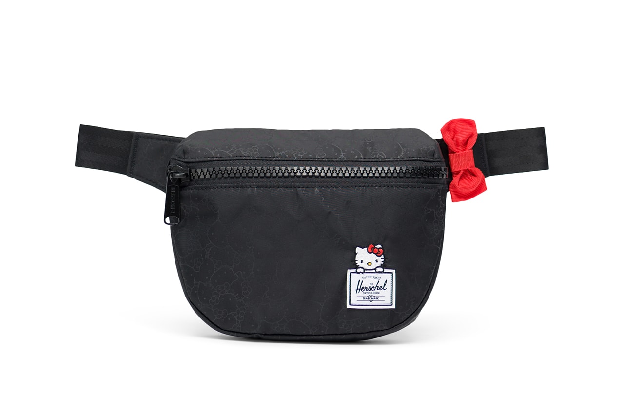 hello kitty herschel supply backpacks collaboration fifteen hip pack fanny pack black