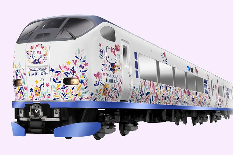 Hello Kitty Sanrio Haruka Train Kansai Airport Kyoto Japan