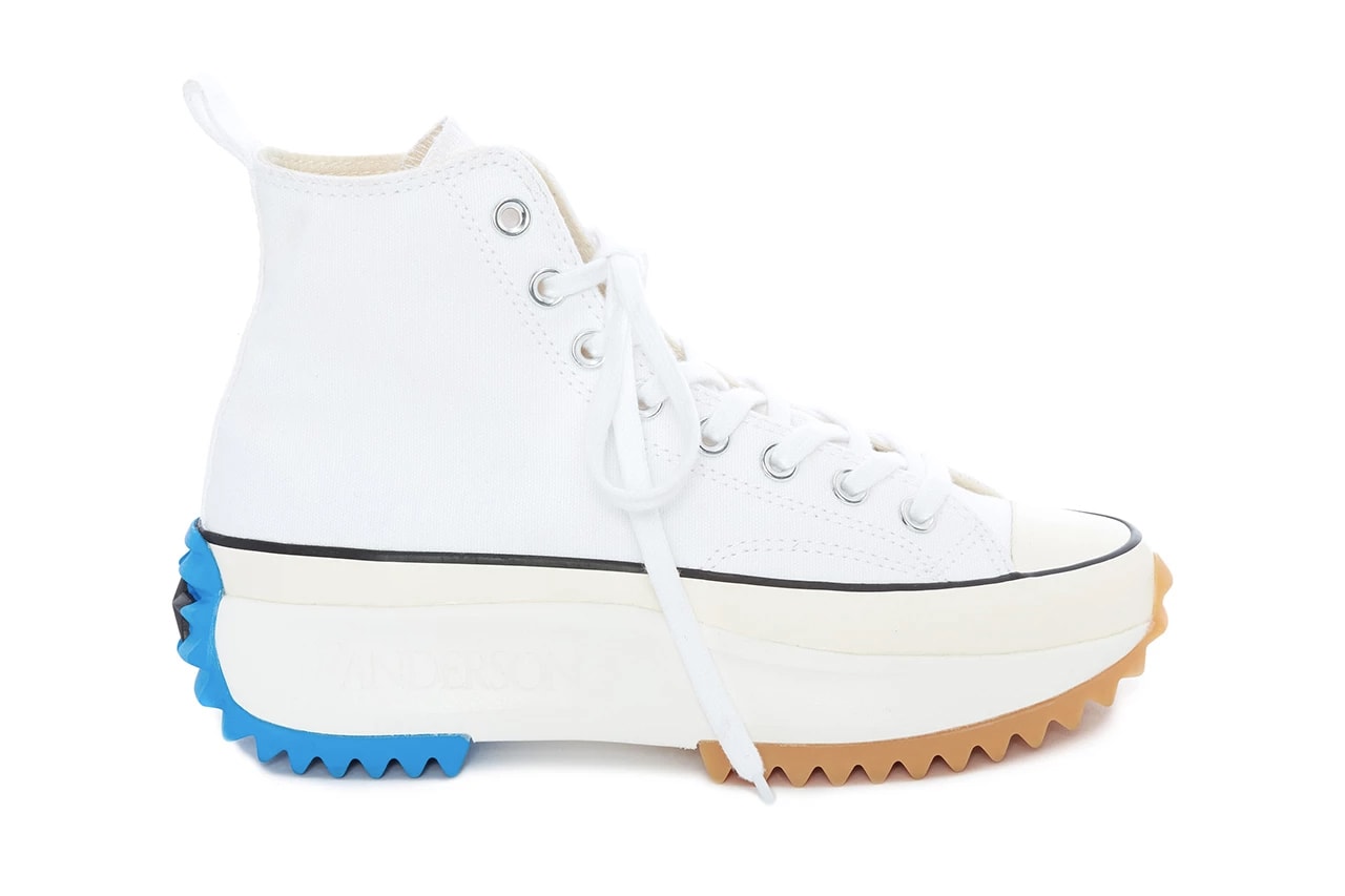 JW Anderson SS19 Converse Run Star Hike in White Chunky Sole Platform Blue Release Shoe Sneaker