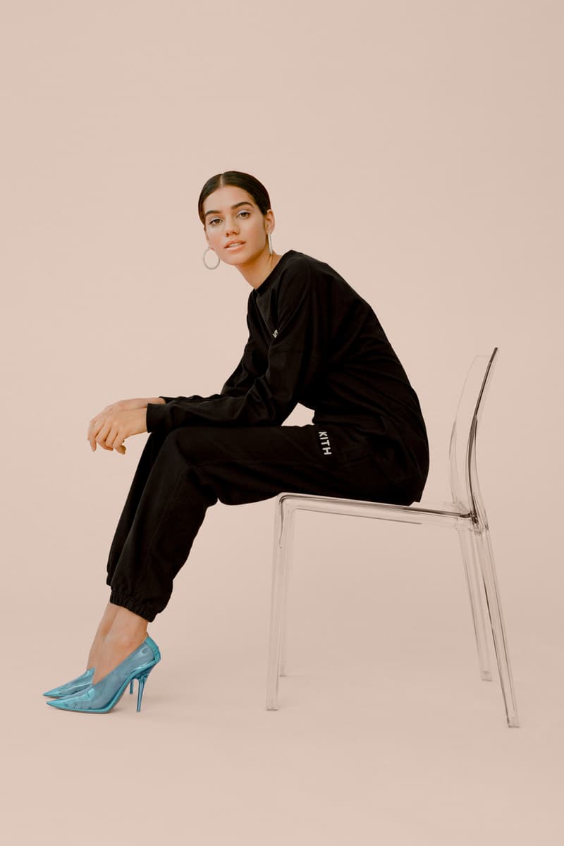kith Women Glitter Shirt Sweatpants Black