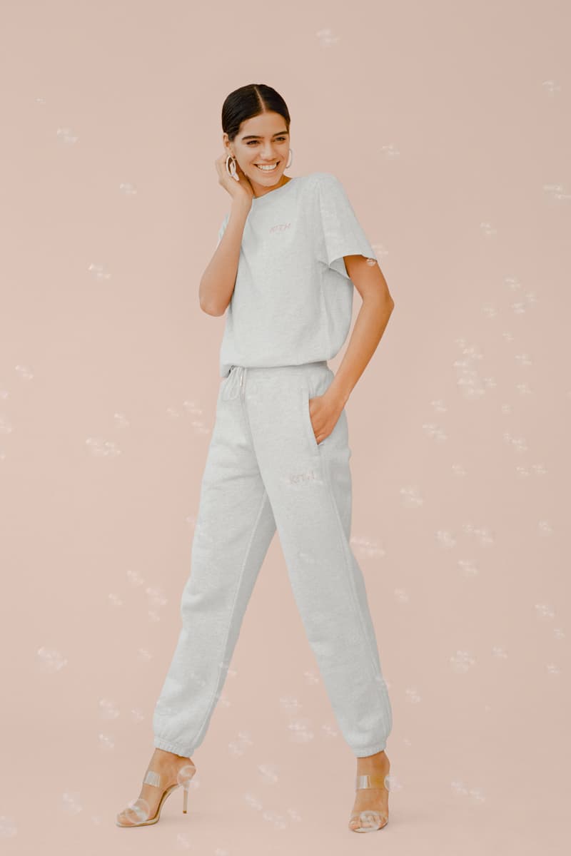 kith Women Glitter Shirt Sweatpants Heather Grey