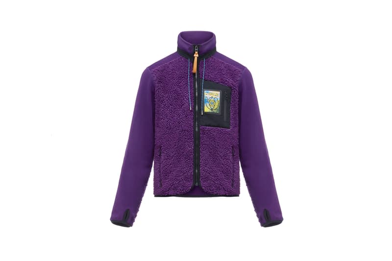 LOEWE Eye Nature Collection Fleece Jacket Purple